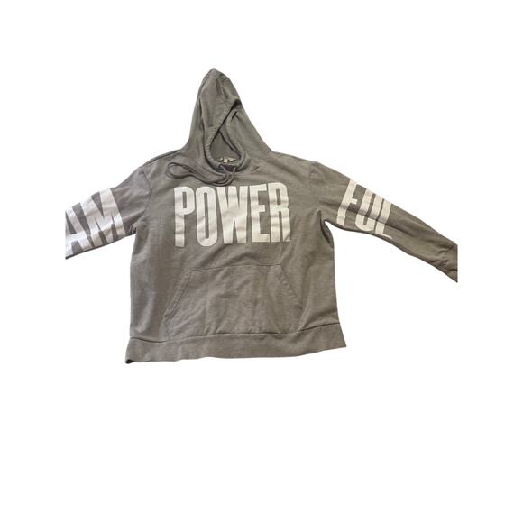 Athleta XL GREY HOODIE “I am powerful” - Picture 1 of 6